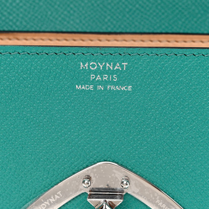 Moynat Carat Calfskin Gabrielle Clutch Turquoise 6 of 9