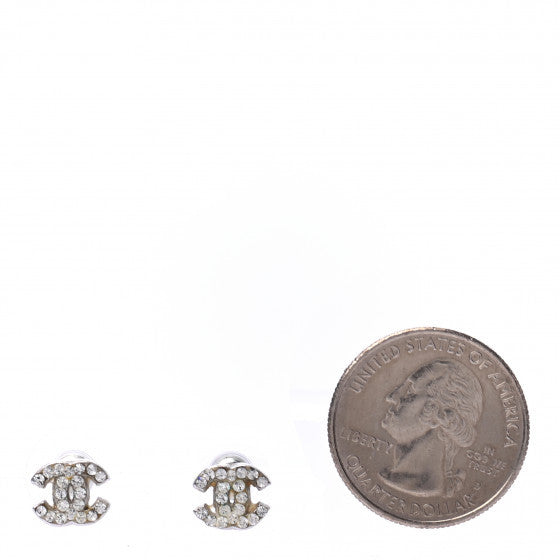 Crystal Timeless CC Earrings Silver