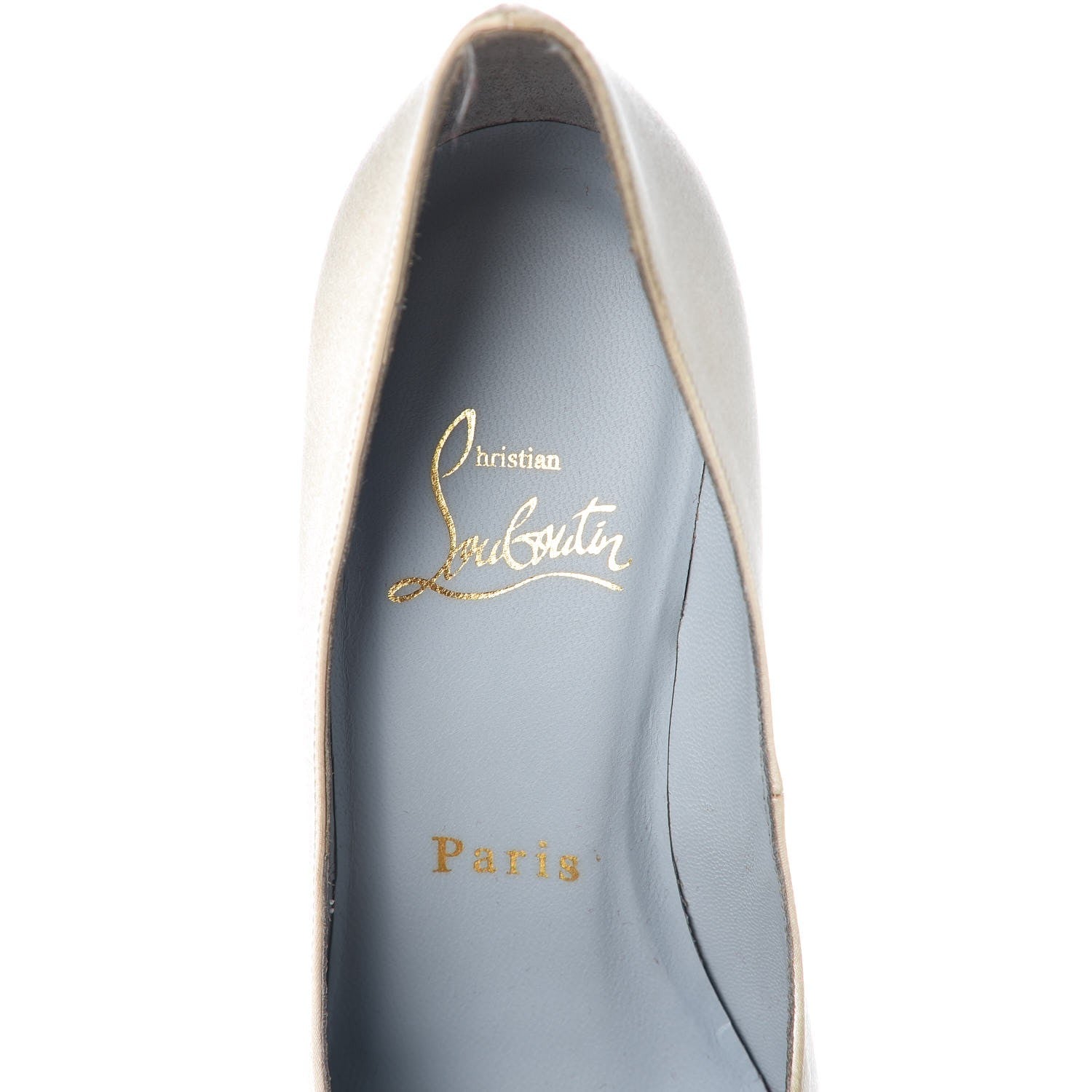Christian Louboutin Satin Very Prive 120 Pumps 35.5 Ivory 7 of 10