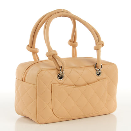 Chanel Calfskin Quilted Small Cambon Bowler Beige 3 of 7