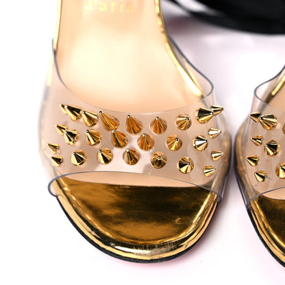 Christian Louboutin PVC Specchio Nappa Laser Barbarissima Sandals 38.5 Black 16 of 16