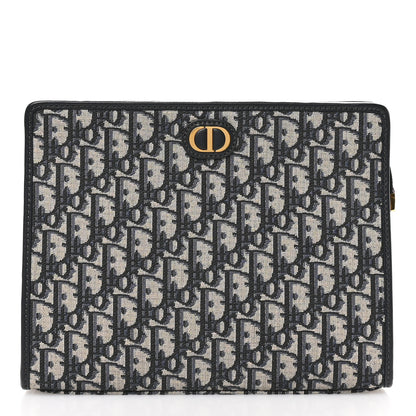 Christian Dior Oblique 30 Montaigne Pouch Blue 1 of 9