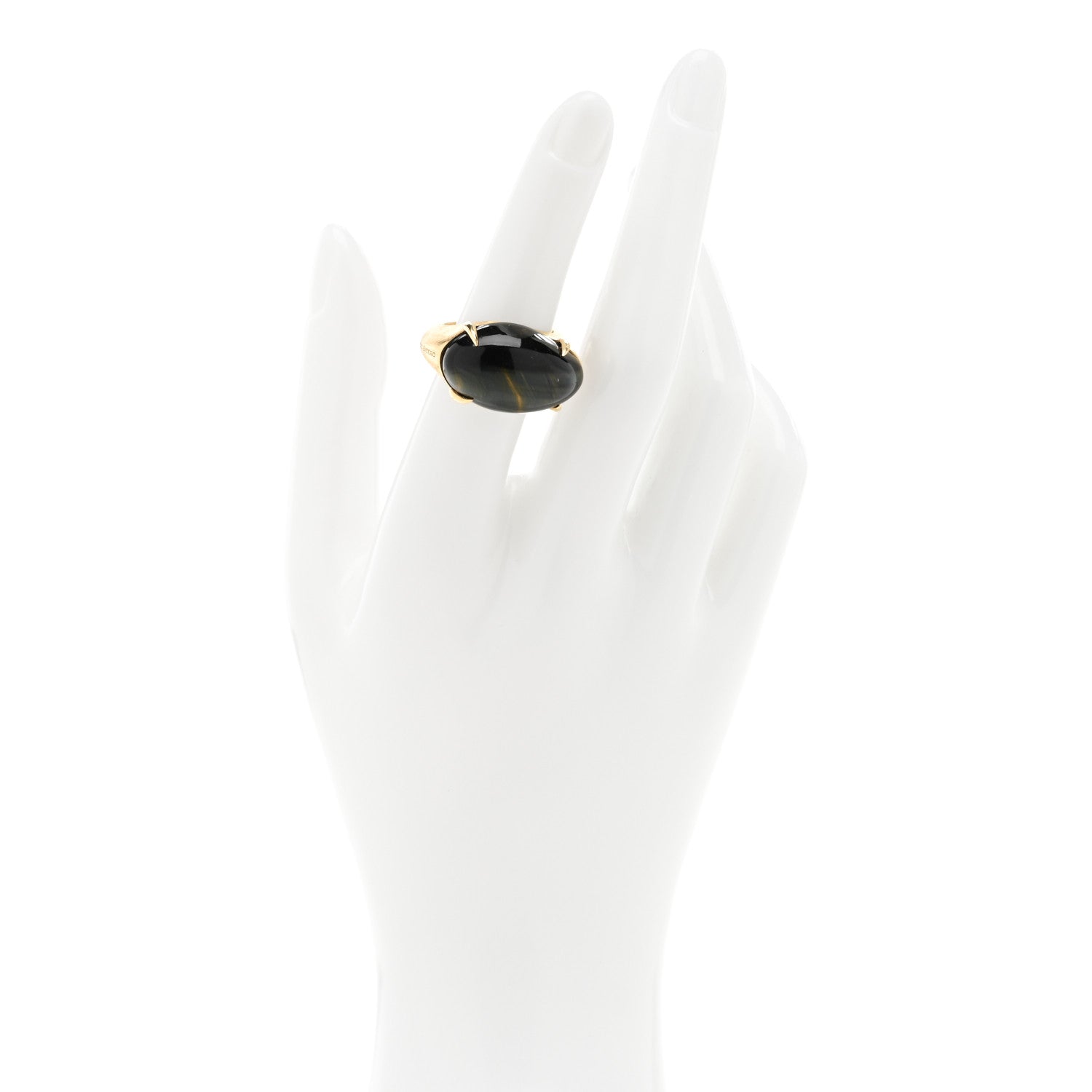 Marco Bicego 18K Yellow Gold Tigers Eye Cocktail Ring 52 6 2 of 6