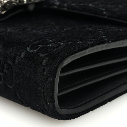 Gucci Velvet GG Monogram Mini Dionysus Chain Wallet Black 9 of 9