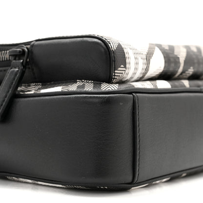 MCM Jacquard Cubic Monogram Klassic Crossbody Bag Black White 8 of 9
