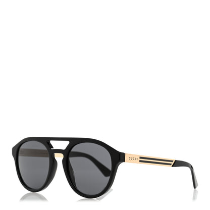 Gucci Acetate Mens Sunglasses GG0689S Black Gold 1 of 8