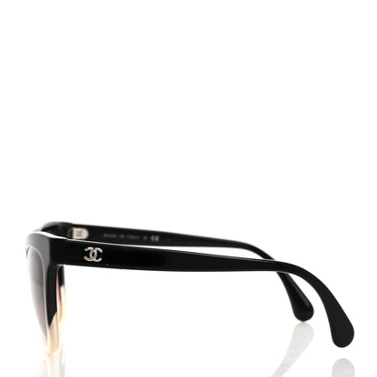 Chanel Acetate CC Cat Eye Summer Sunglasses 5350 Black Beige 3 of 8