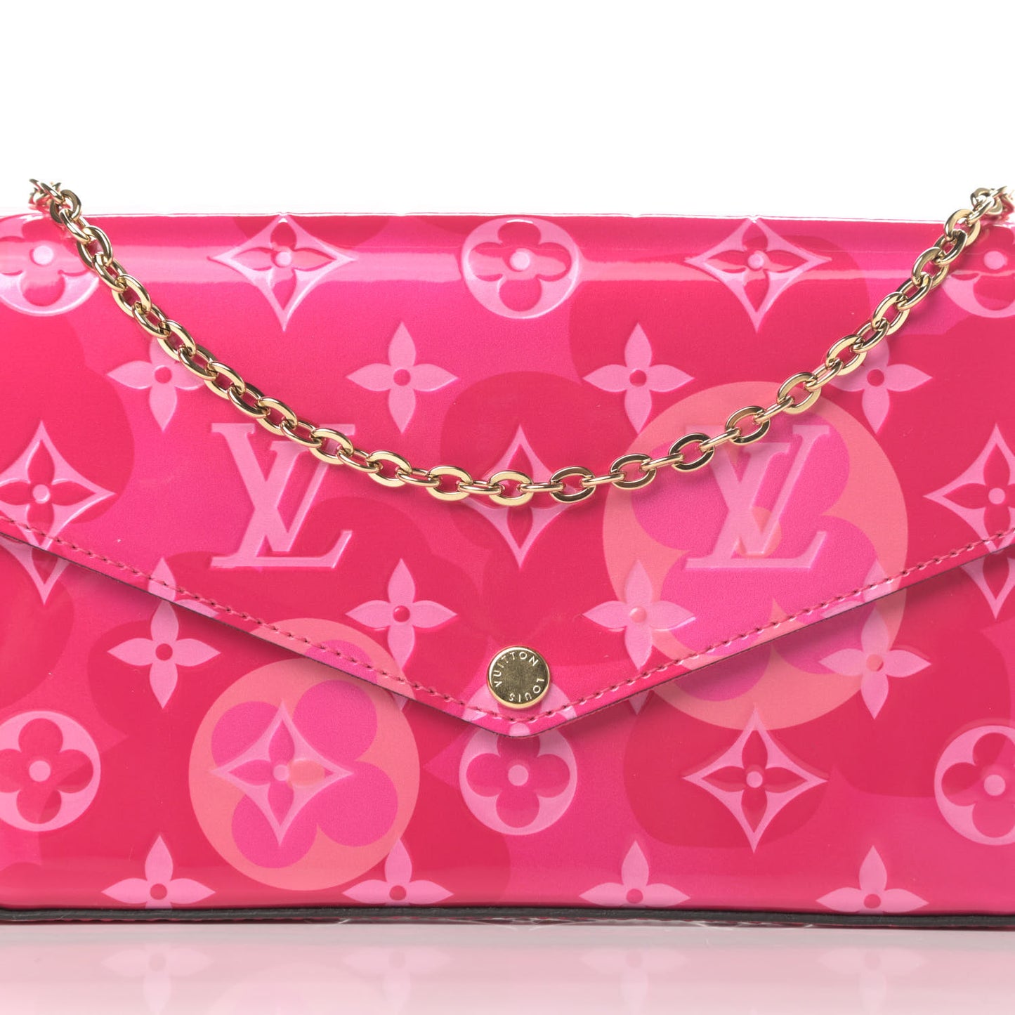 Vernis Valentine Pochette Felicie Chain Wallet Fuchsia