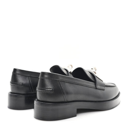 Hermes Calfskin Womens Hot Loafer 37 Black 5 of 10