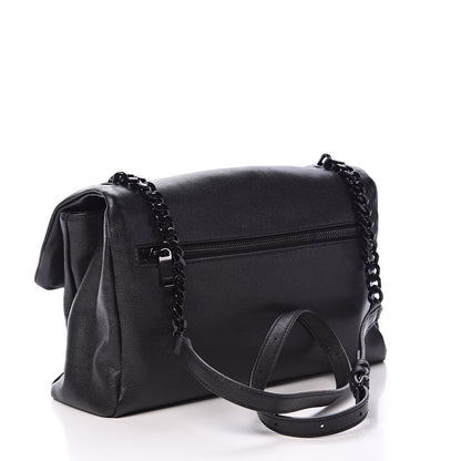 Saint Laurent Grain De Poudre Medium West Hollywood Monogram Fold-Over Black 2 of 9