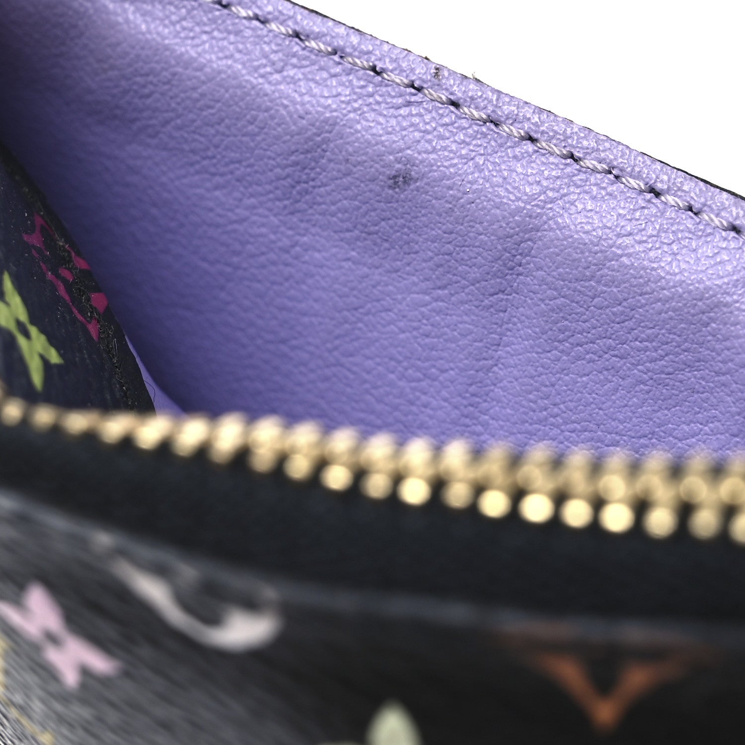 Louis Vuitton Monogram Multicolor Key Pouch Black Violet 9 of 10