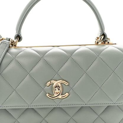 Chanel Lambskin Quilted Small Trendy CC Flap Dual Handle Bag Grey 9 of 12