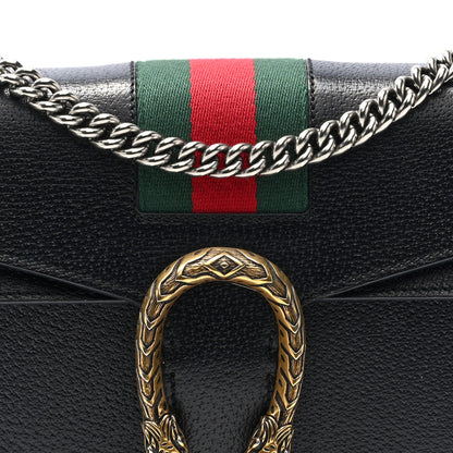 Gucci Calfskin Web Small Dionysus Shoulder Bag Black 8 of 10