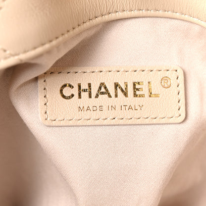 Chanel Calfskin Quilted Small Shopping Bag Beige 7 of 11