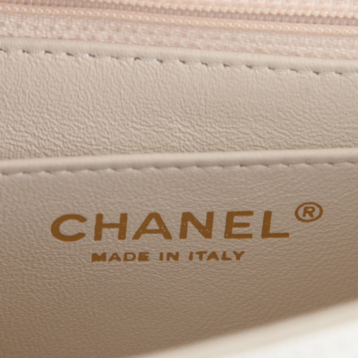Caviar Quilted Mini Square Flap White