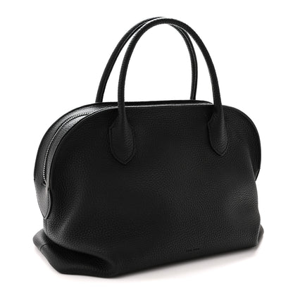 The Row Matte Grained Calfskin Agnes Bag Black 3 of 9