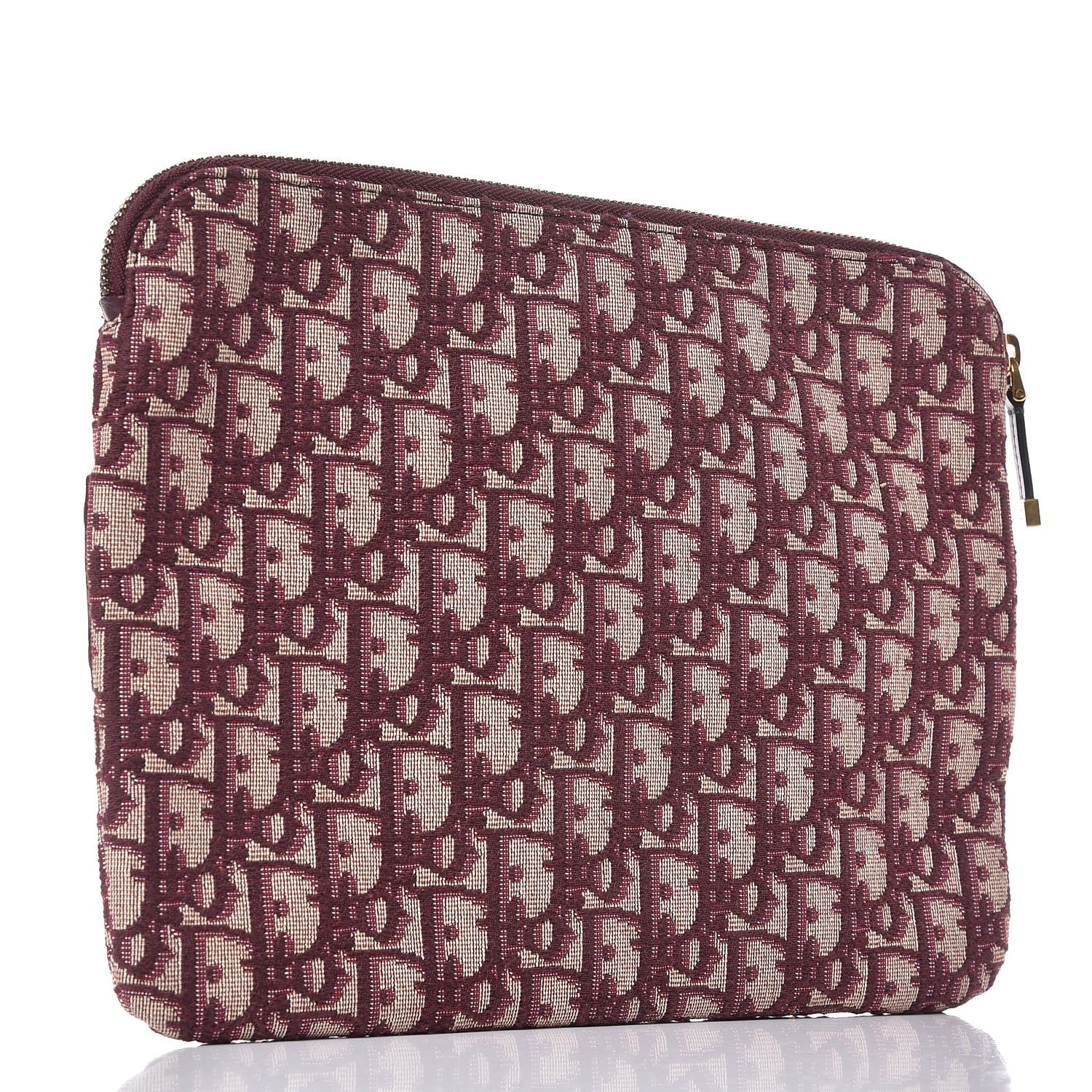 Christian Dior Oblique Logo Pouch Burgundy 3 of 8