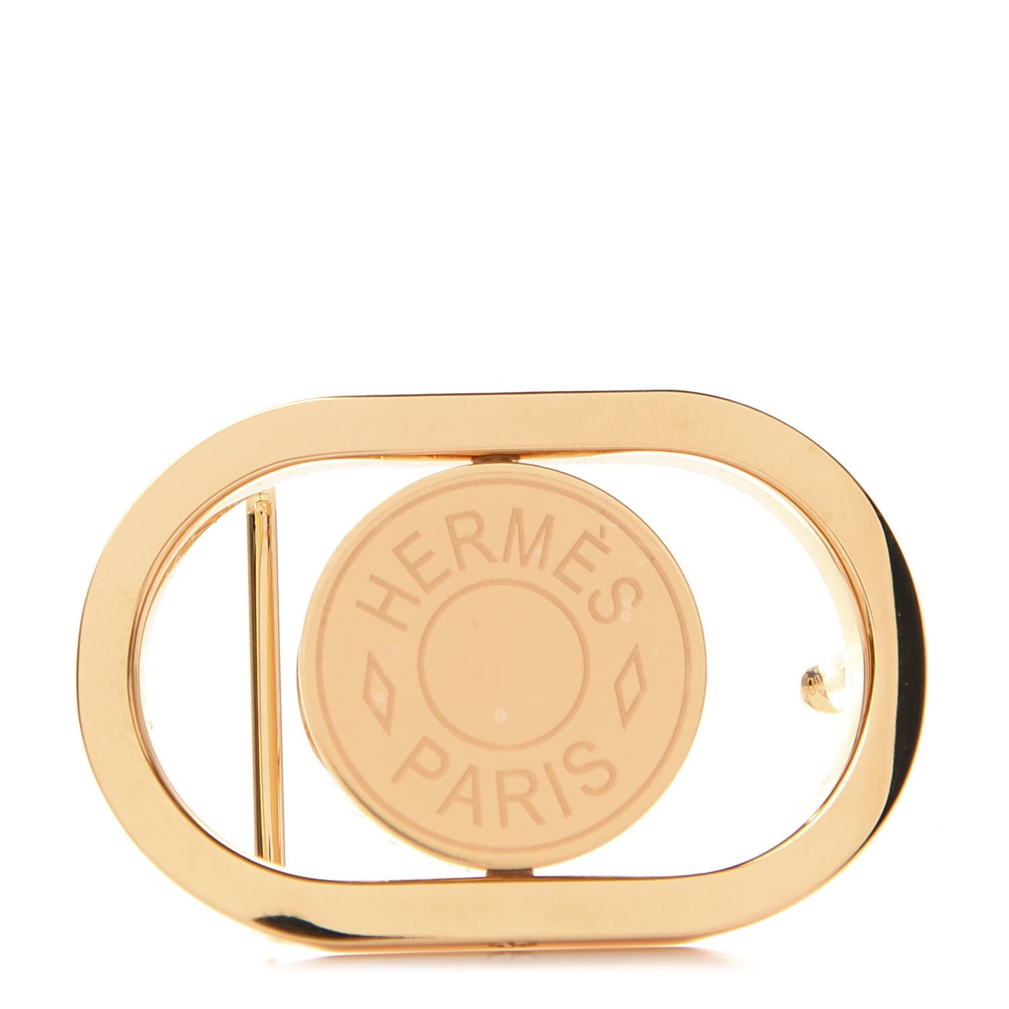 Polished 24mm Pile Ou Face Belt Buckle Gold