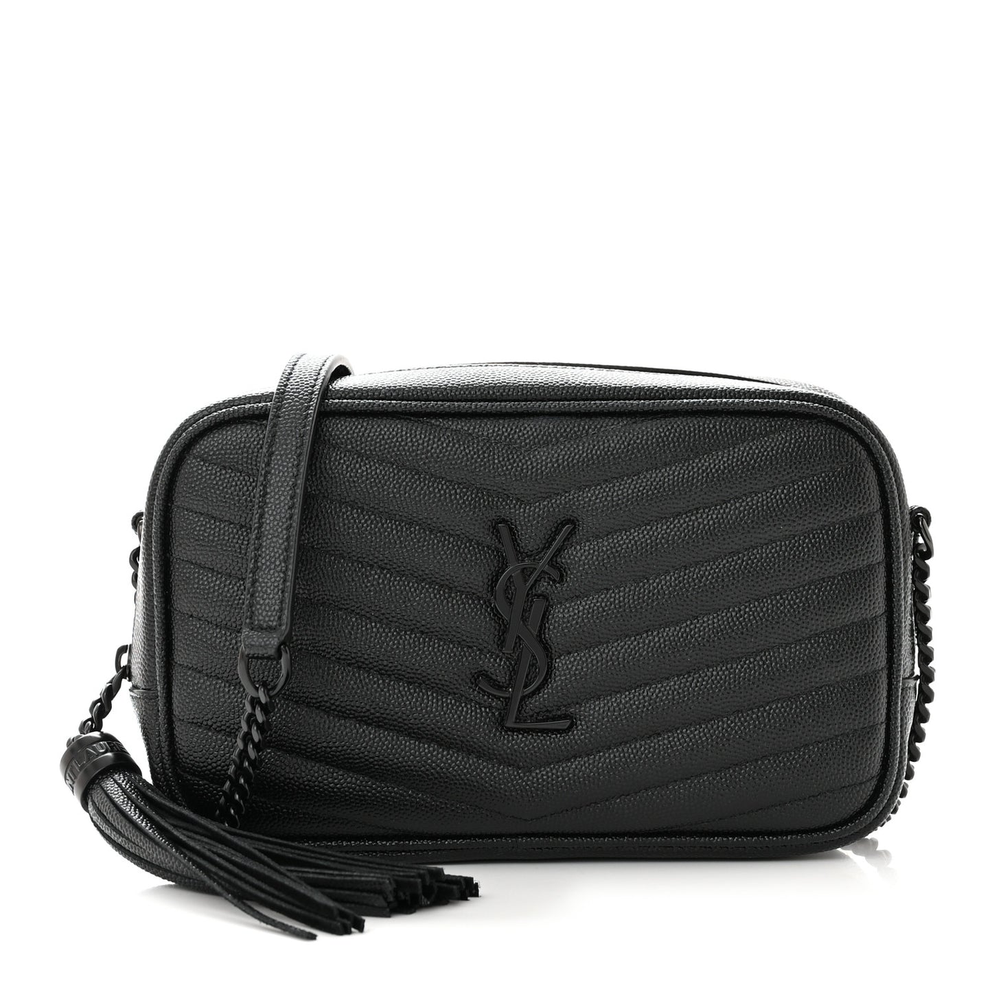 Grain De Poudre Matelasse Monochrome Monogram Mini Lou Camera Bag Black