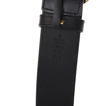 Gucci Moon Calfskin Pearl Double G 40mm Belt 85 34 Black Cream 3 of 6
