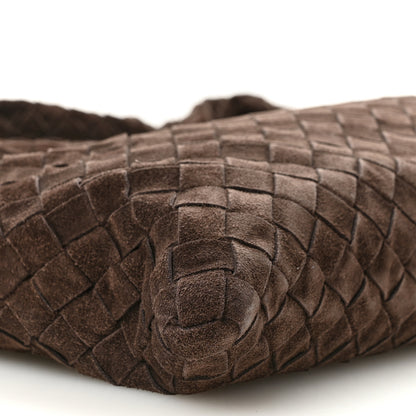 Bottega Veneta Suede Intrecciato Small Hop Fondant 9 of 11