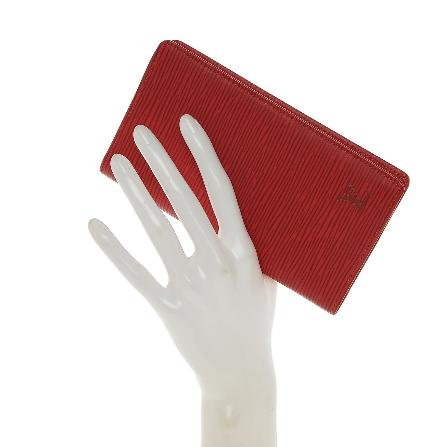 Louis Vuitton Epi Checkbook Cover Castillan Red 2 of 6