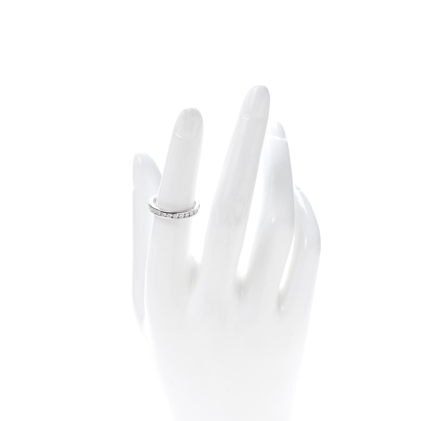 Platinum Diamond .33ctw Half Circle Wedding Band Ring 52 6