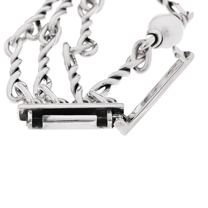 David Yurman Sterling Silver Pearl Continuance Four-Row Chain Bracelet 3 of 5