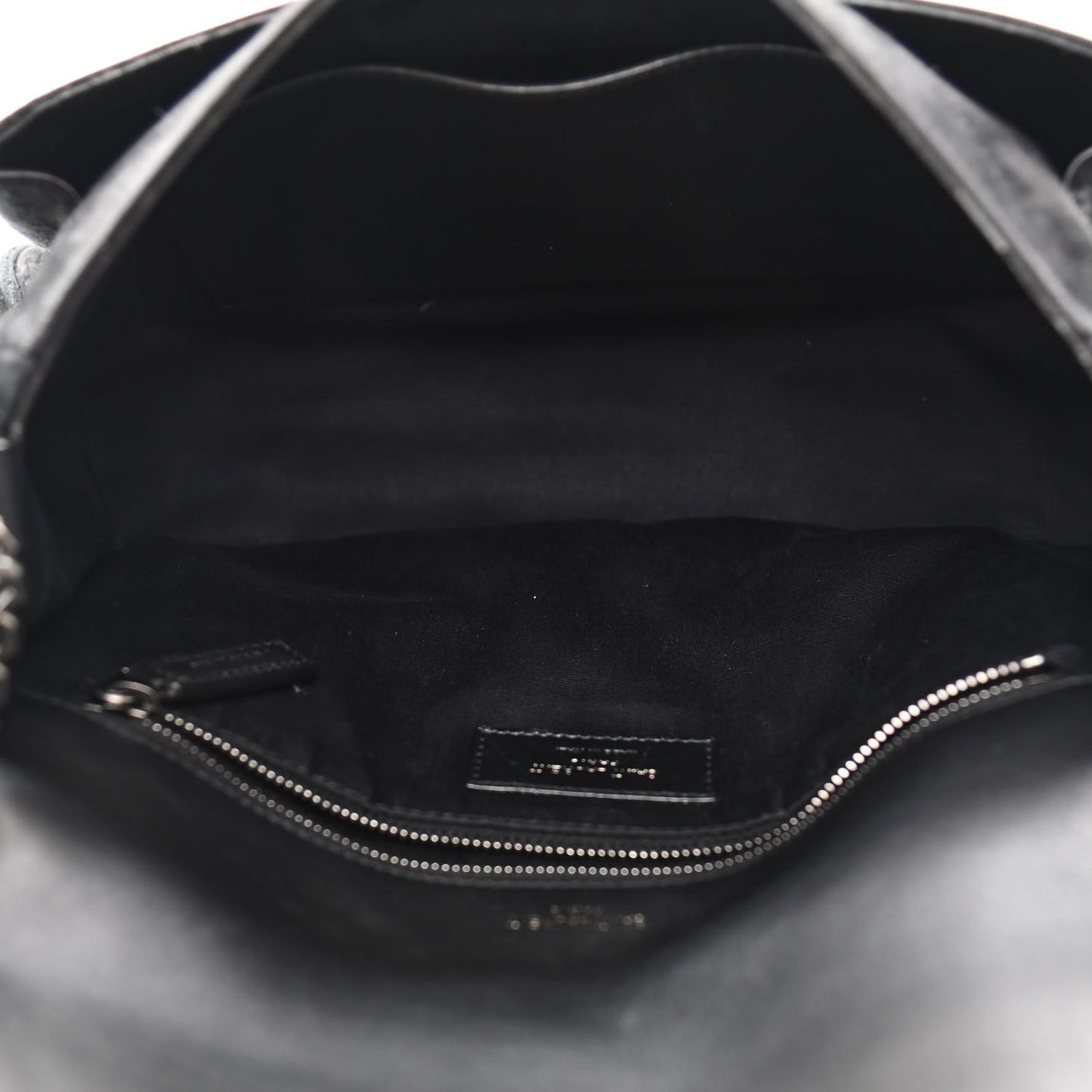 Suede Monogram Medium Niki Chain Satchel Black
