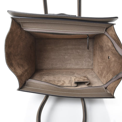 Celine Drummed Calfskin Mini Luggage Souris 5 of 9