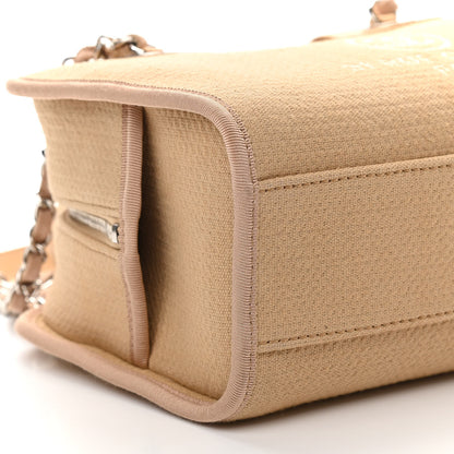 Chanel Denim Deauville Bowling Bag Beige 9 of 11