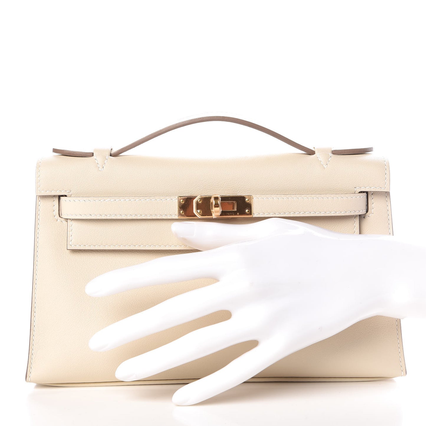 Swift Kelly Pochette Clutch Craie