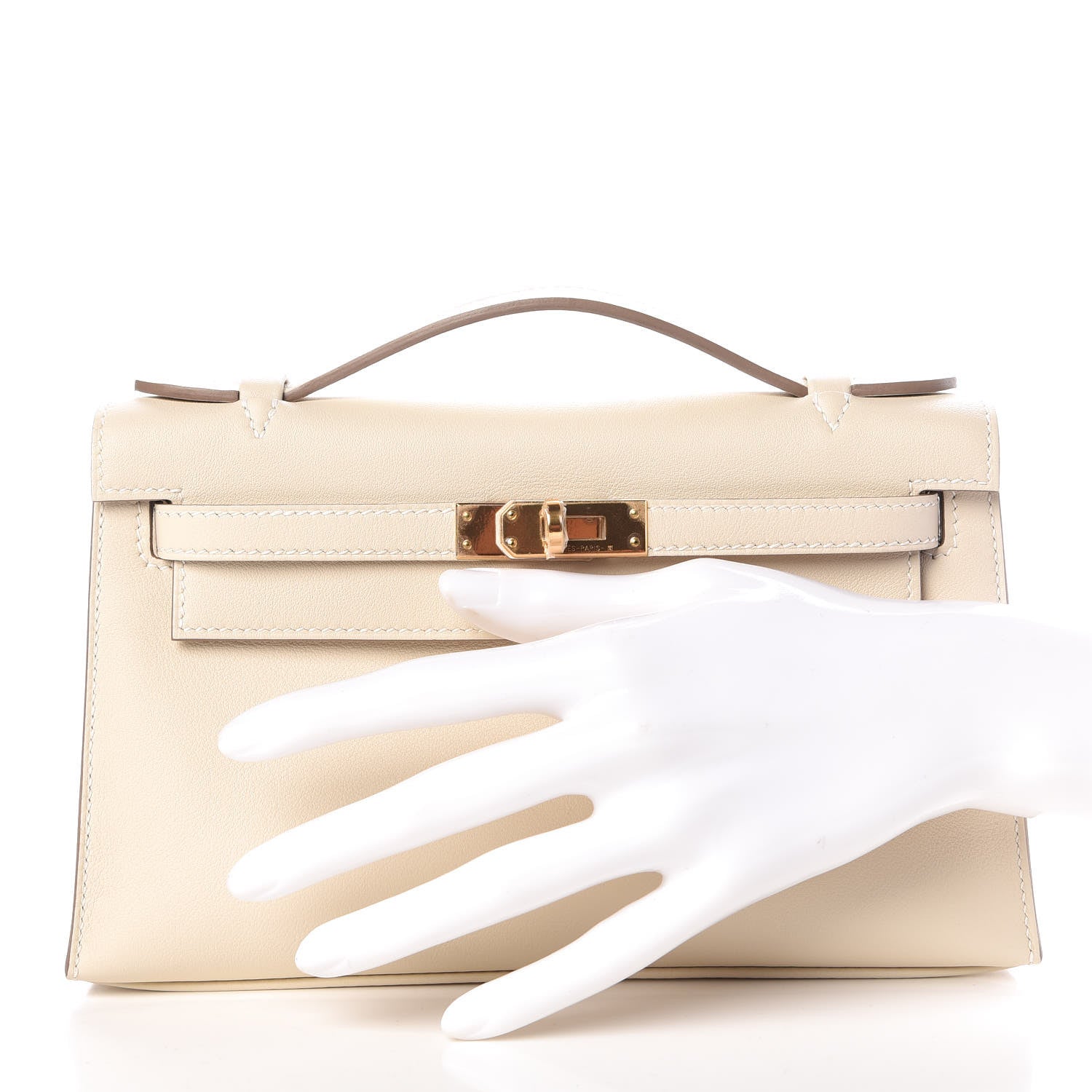 Hermes Swift Kelly Pochette Clutch Craie 2 of 31