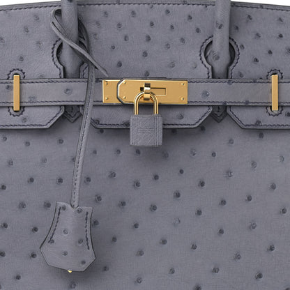 Hermes Ostrich Birkin 30 Gris Agate 8 of 13
