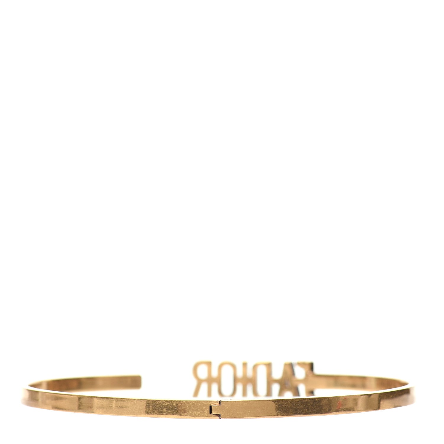 Christian Dior Metal J'Adior Logo Choker Necklace Aged Gold 3 of 5