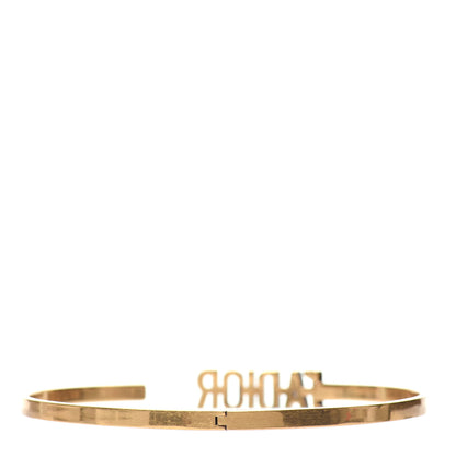 Christian Dior Metal J'Adior Logo Choker Necklace Aged Gold 3 of 5