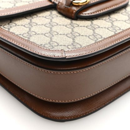 Gucci GG Supreme Monogram Horsebit 1955 Shoulder Bag Beige Brown Sugar 8 of 9