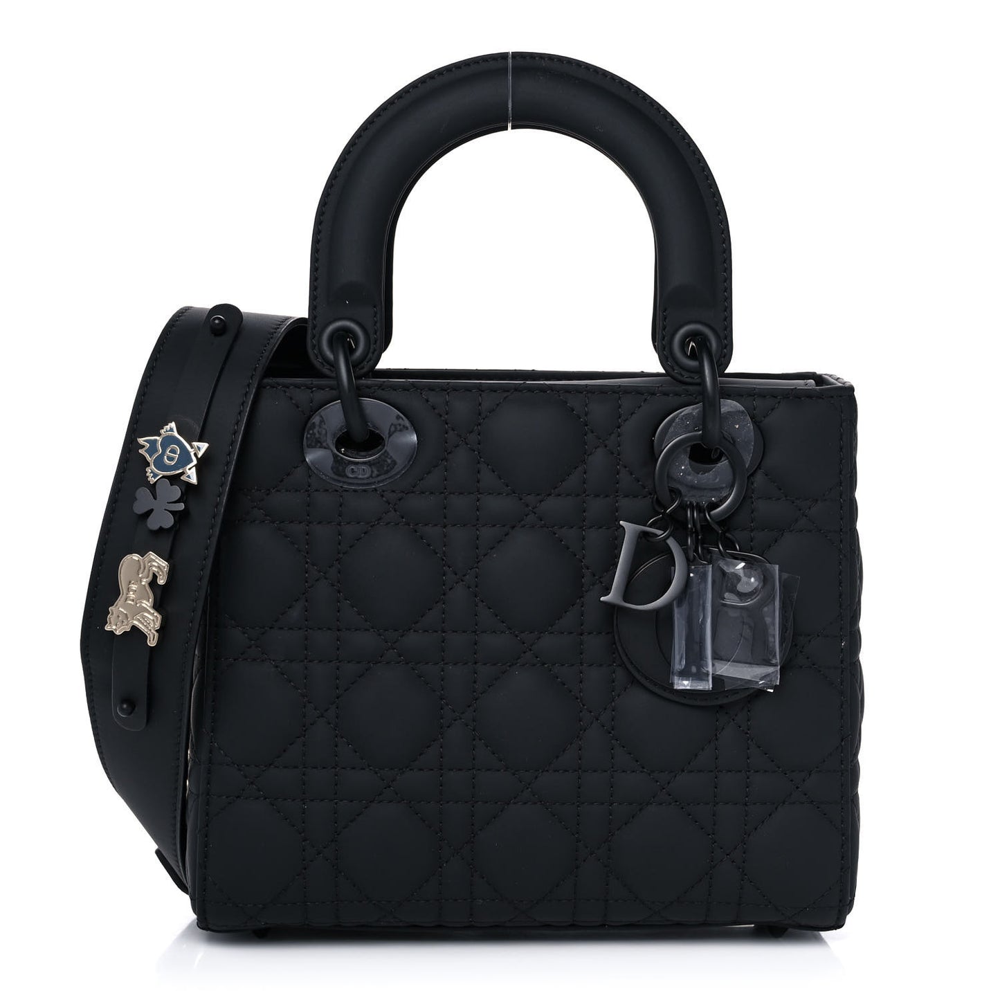 Ultra Matte Calfskin Cannage Small My ABCDior Lady Dior Black
