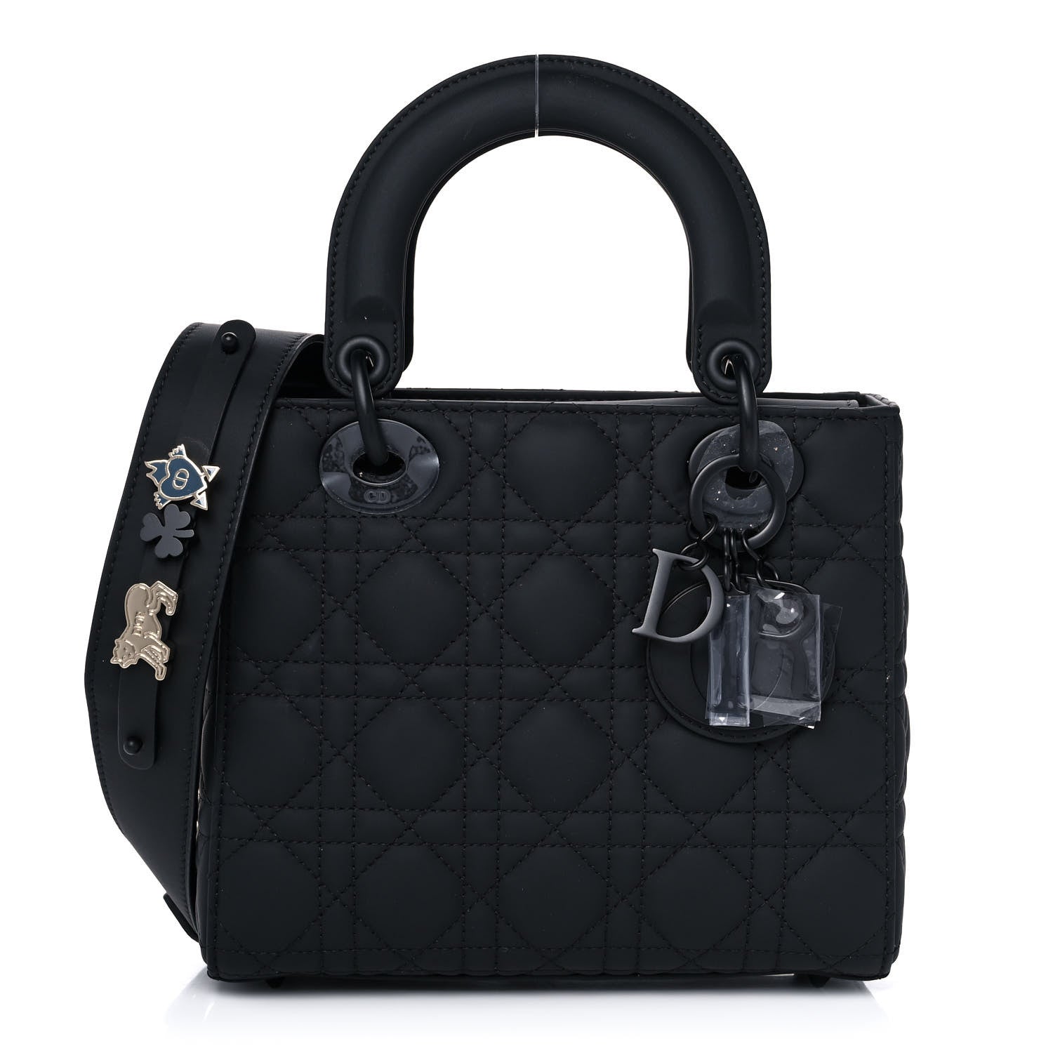 Christian Dior Ultra Matte Calfskin Cannage Small My ABCDior Lady Dior Black 1 of 9