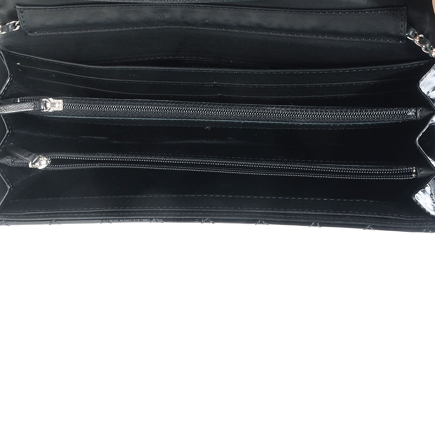 Chanel Patent Quilted Clutch Flap Black 7 of 8