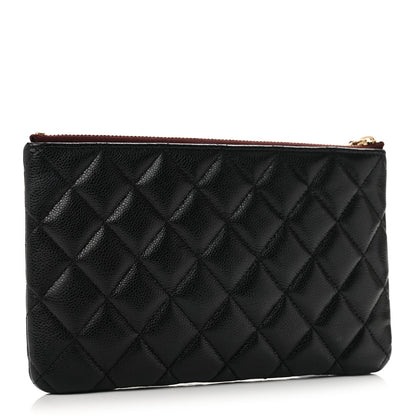 Chanel Caviar Quilted Cosmetic Case Black 3 of 7