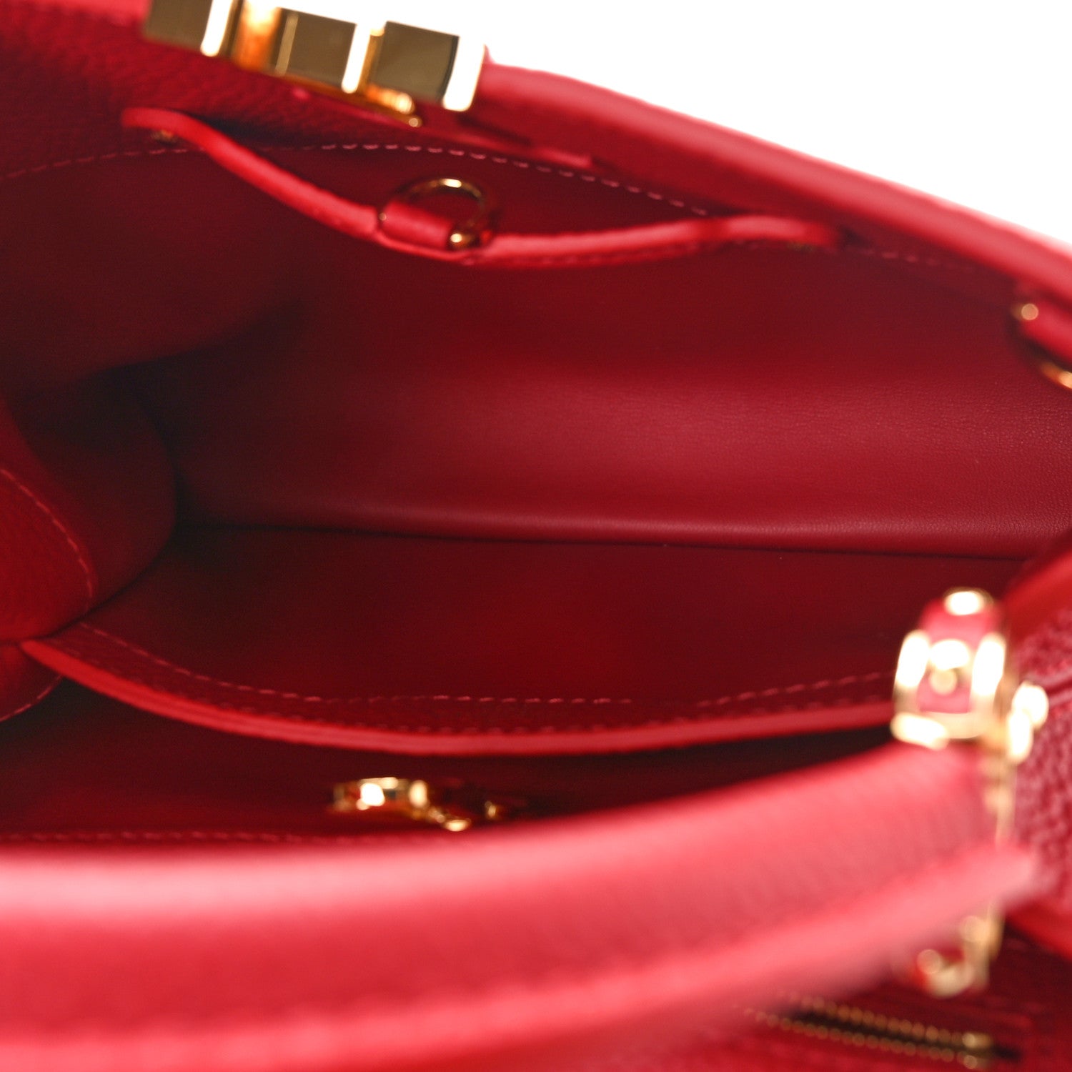 Louis Vuitton Taurillon Capucines BB Scarlet Red 5 of 8