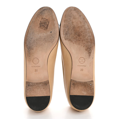 Chanel Lambskin Cap Toe CC Ballerina Flats 39 Beige Black 6 of 12