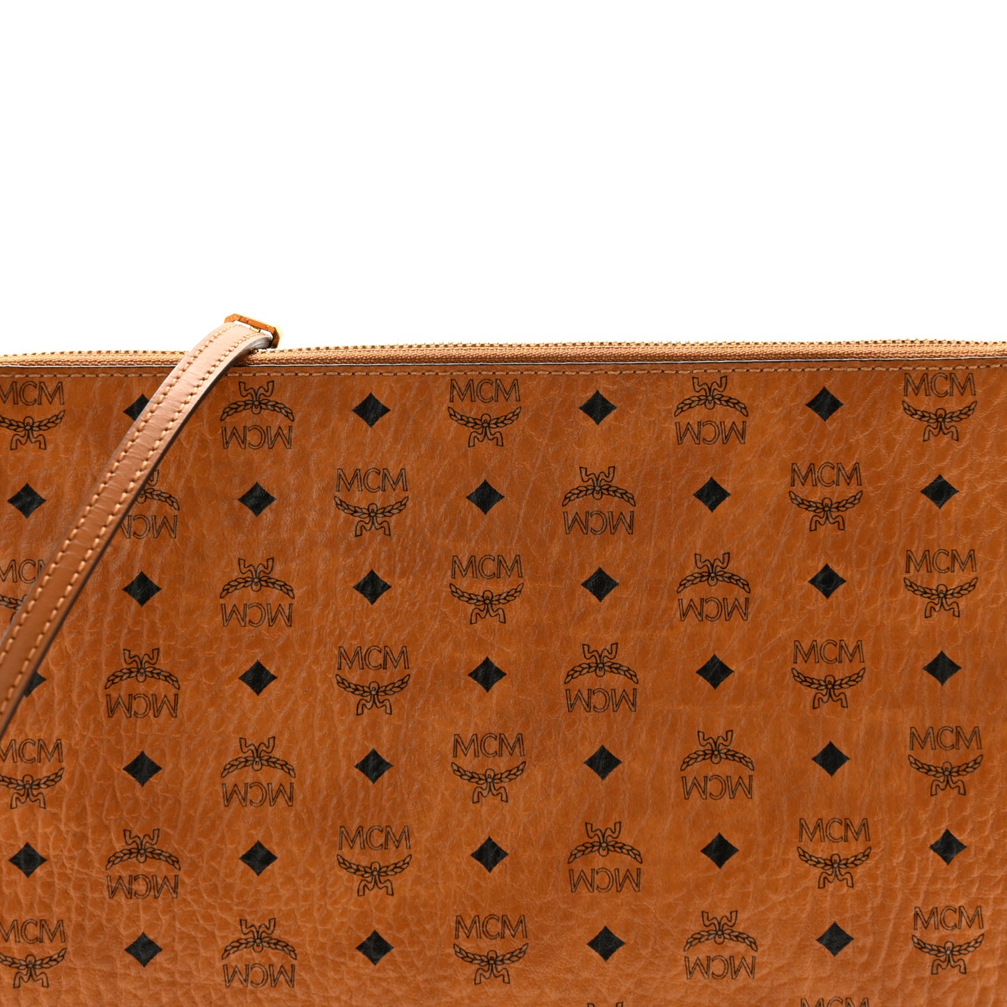 Visetos Medium Crossbody Pouch Cognac