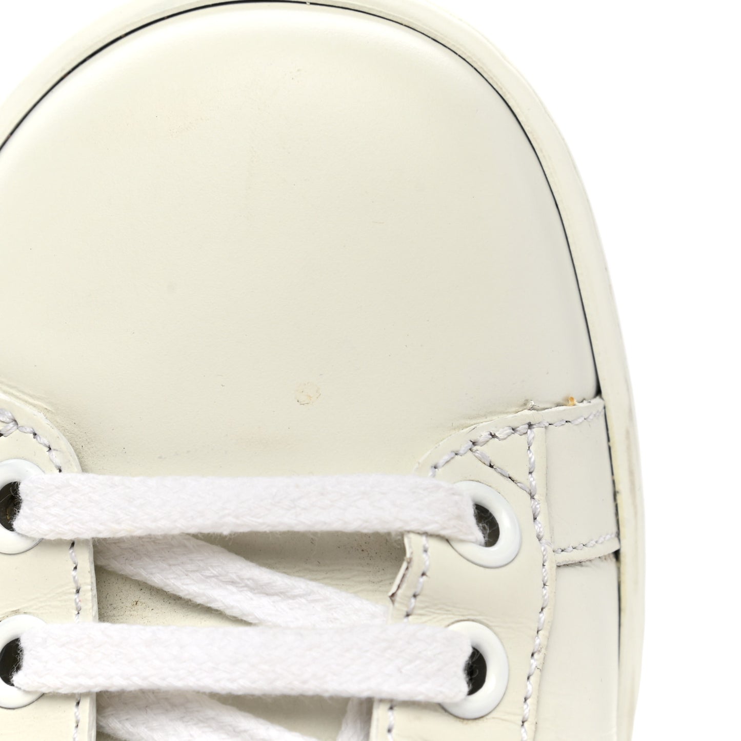 Calfskin Web Pearl Studded Womens Ace Sneakers 35 White