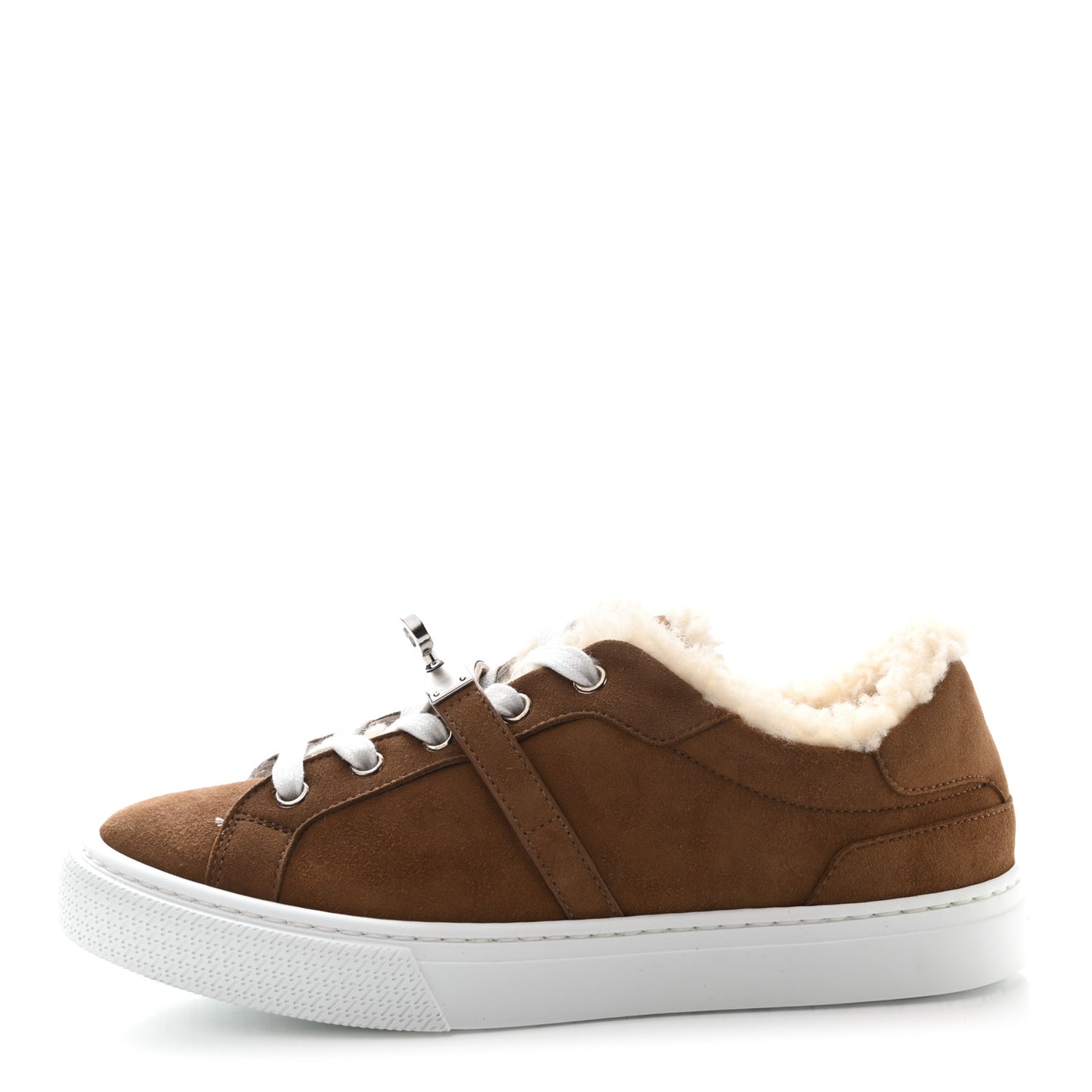 Suede Shearling Day Sneakers 35.5 Naturel