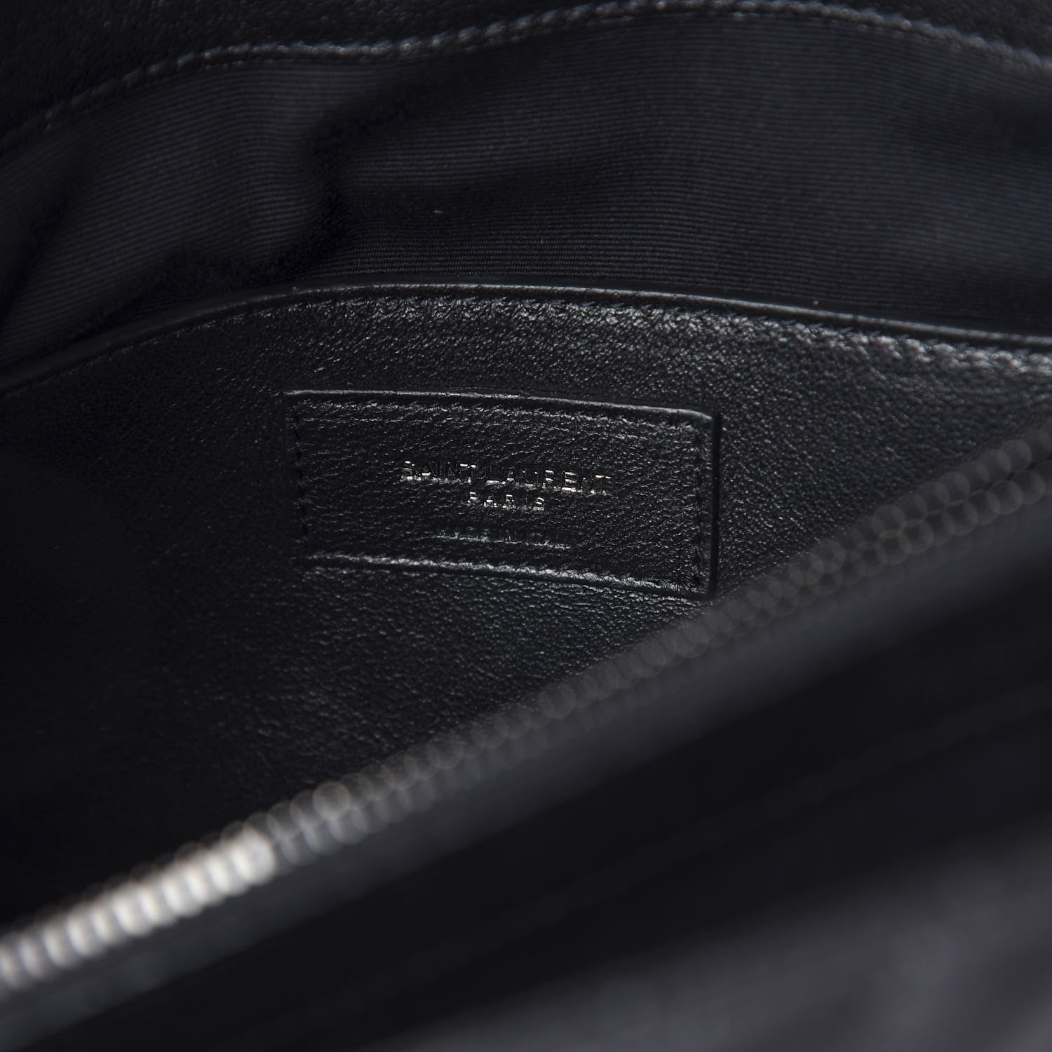 Saint Laurent Sheepskin Matelasse Chevron Monogram Large College Satchel Black 5 of 8