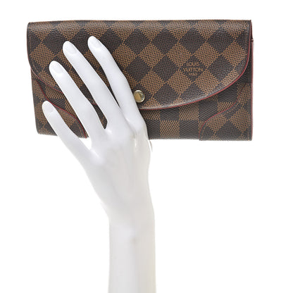 Louis Vuitton Damier Ebene Caissa Wallet Cherry 2 of 8