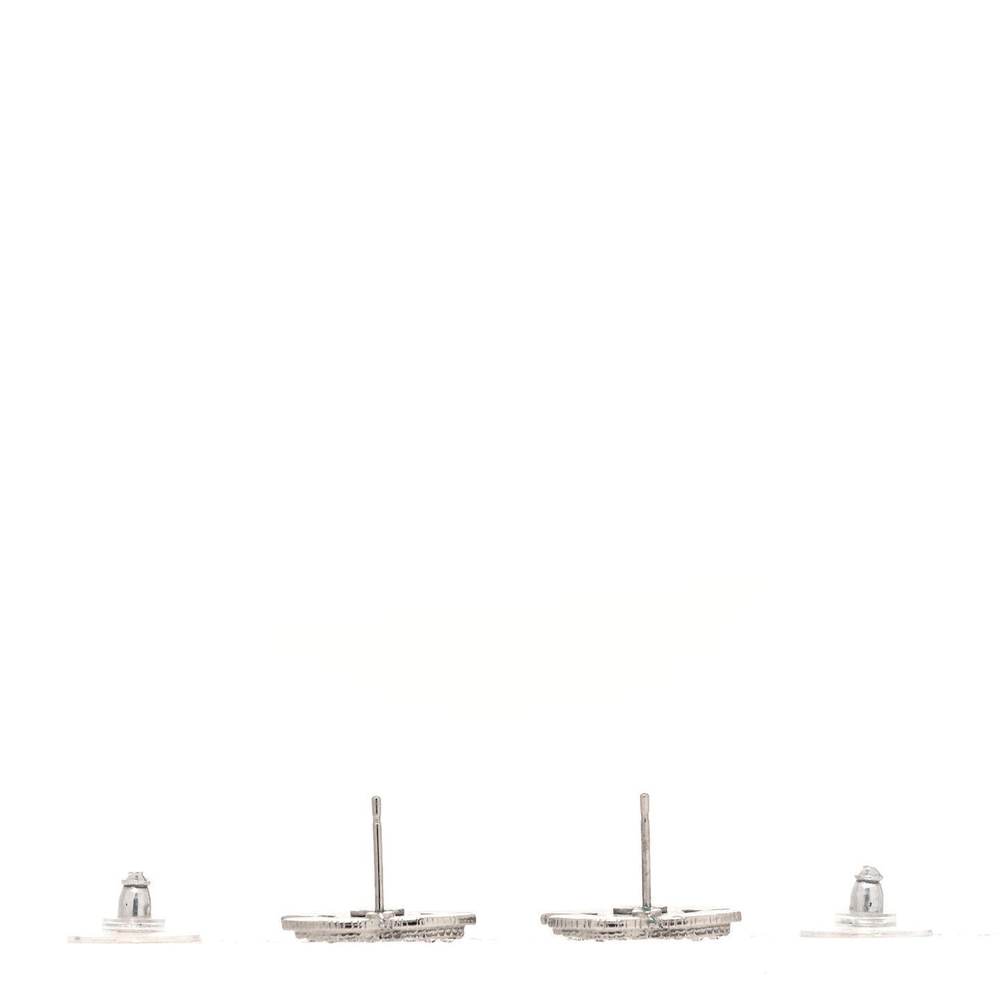 Crystal Mini Timeless CC Earrings Silver