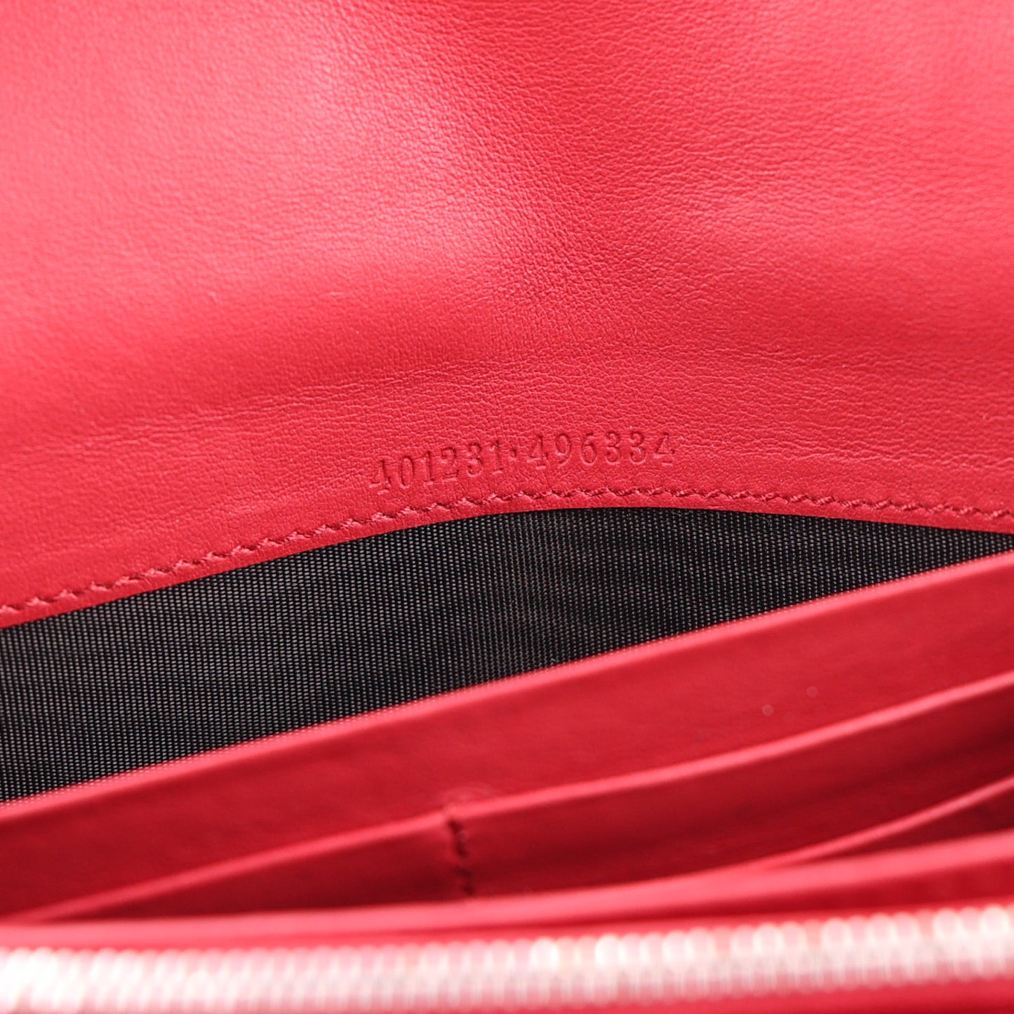 GG Supreme Monogram Mini Dionysus Chain Wallet Beige Vulcanic Red